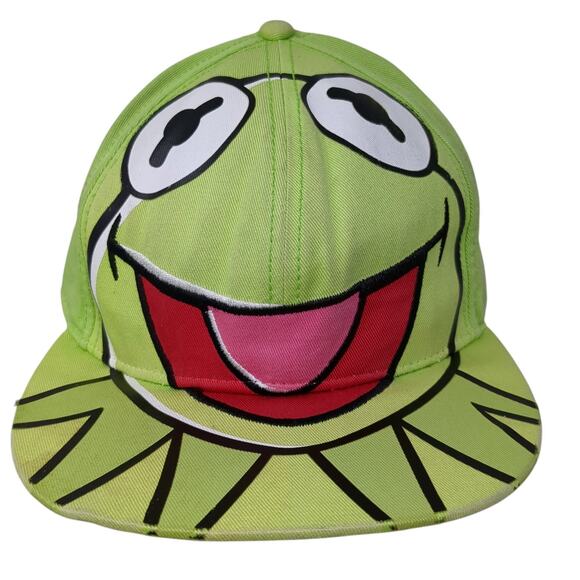 Kermit The Frog Fitted Baseball Cap Green One Size Embroidered The Muppets - Picture 1 of 10